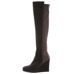 Stuart Weitzman Demiswoon Suede Wedge Heel Over The Knee Boots
